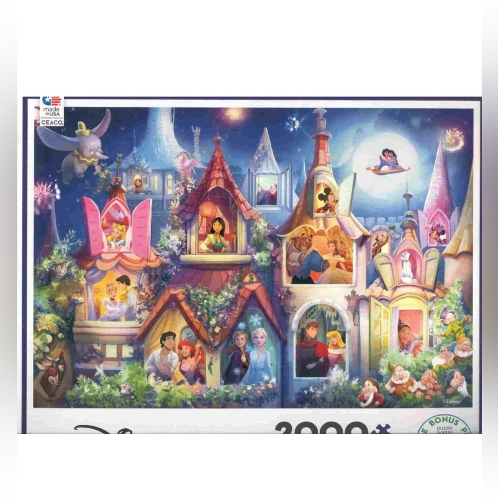 NWT - Ceaco Disney Magical 2000 Piece Puzzle princess castle happily ever after